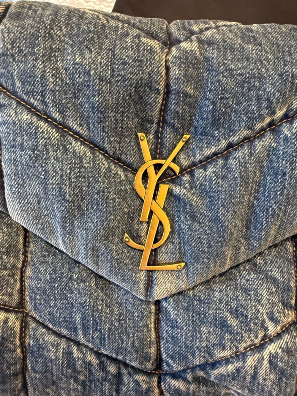 Saint Laurent Denim Medium Quilted Loulou - Picture 2 of 10